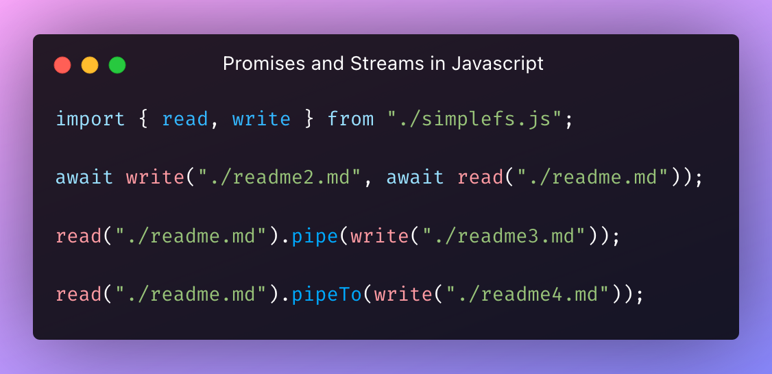 How To Write Streams In Javascript